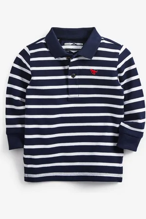 Next 100% Bomuld Langærmet Stribet Polo Shirt (3mdr.-7år)2 - 3 år (92 - 98cm)