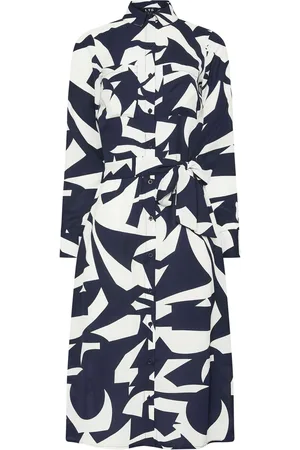 Long Tall Sally Abstract Print Midi Shirt Dress38 Høj
