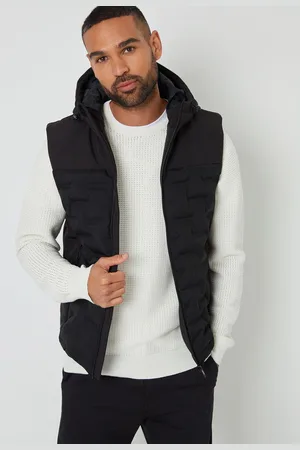 Threadbare Quilted Panel Hooded Giletxlarge