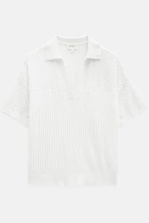 Hush Puppies Interest Stitch Collar Topsmallmedium