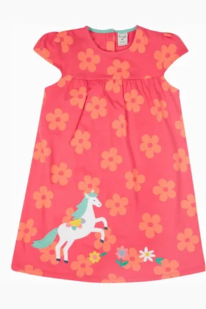 Frugi Pink Floral Horse Dress - Girls