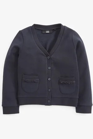 Next Cotton Rich Frill Pocket Jersey School Cardigan (3-16år)11 år (146cm)