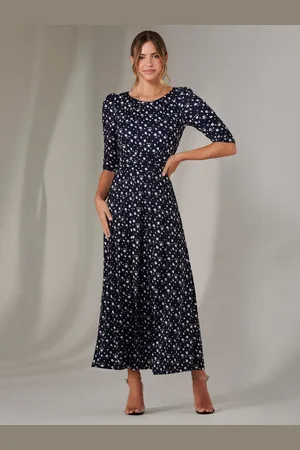 Jolie Moi Enya 3/4 Sleeve Jersey Midaxi Dress44