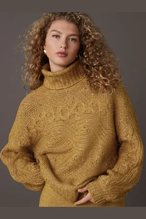 Next Co-ord Neppy High Roll Neck Knitted Jumper with WoolXS Reg