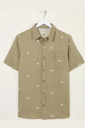 Fat Face FatFace Short Sleeve Octopus Embroidered ShirtX-Large Regular