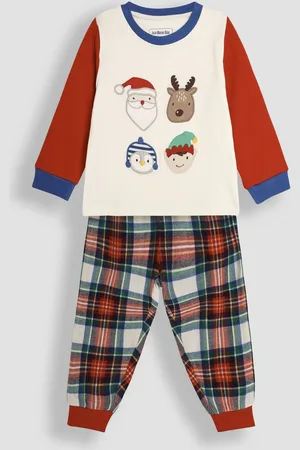 JoJo Maman Bébé Christmas Tartan Pyjamas12 - 18 måneder (80 - 86cm)