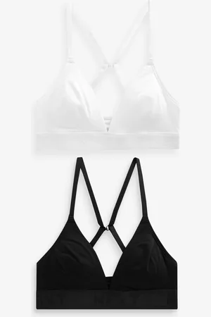Next Cotton Logo Triangle Ultimate Comfort Bralets 2 Pack48