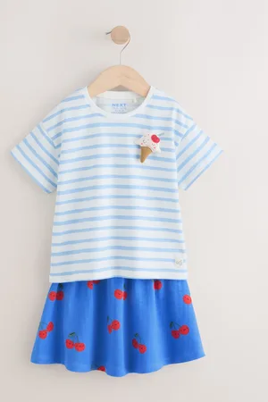 Next 100% Cotton T-Shirt and Skirt Set (3mths-7yrs)6874cm