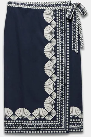 mint&berry Shell Print 100% Cotton Sarong Skirt46