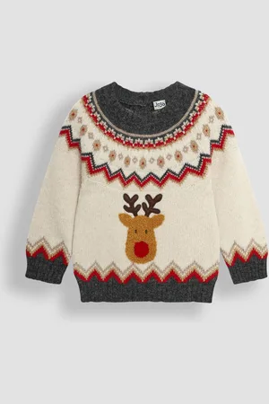 JoJo Maman Bébé Christmas Reindeer Jumper12 - 18 måneder (80 - 86cm)