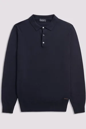 Duchamp Long Sleeve Knit Polo ShirtM