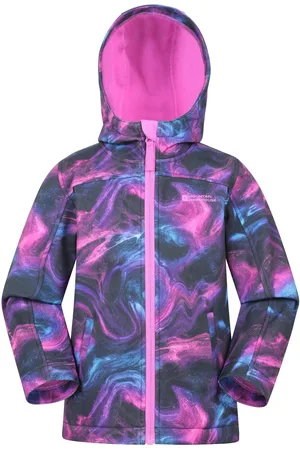 Mountain Warehouse Exodus Kids Printed Water-Resistant Softshell Jacket146152cm