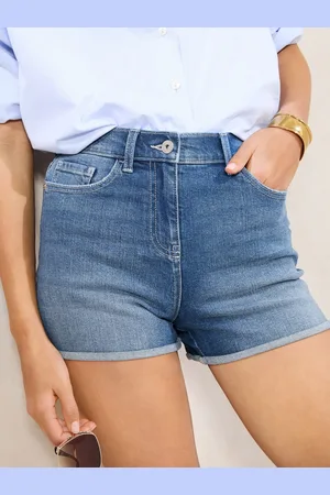 Lipsy London Denim Turn Up Shorts38