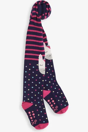 JoJo Maman Bébé Unicorn Knee Cotton Rich TightsOp til 6 måneder (50 - 68cm)