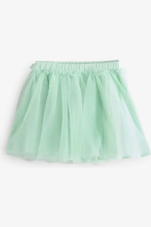 Benetton Girls Green Tulle Skirt104110cm