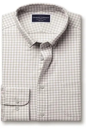 Charles Tyrwhitt Classic Fit Check Non-Iron Twill 100% Cotton ShirtStor