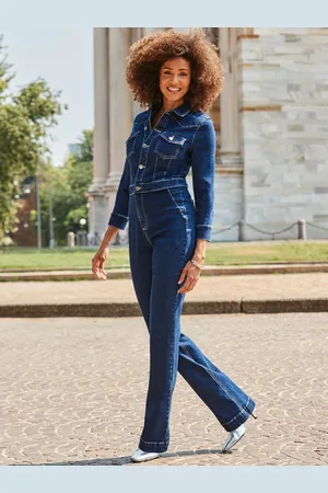 Sosandar Petite Western Bootcut Denim Jumpsuit40
