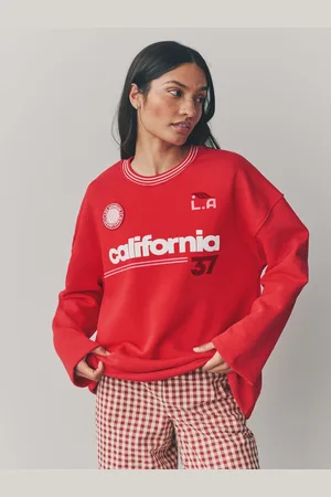 Next Longline Wide Sleeve Graphic Crew Neck Football Jersey SweatshirtS
