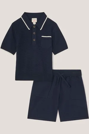 Monsoon Knitted Polo Shirt and Shorts Set152158cm