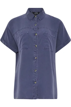 Long Tall Sally Acid Wash Pocket Shirt