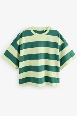 Next Oversized Relaxed Fit 100% Bomuld Boxy Heavyweight Rund hals T-shirtMiddel