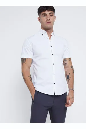 River Island Muscle Fit Textured 100% Cotton ShirtXS