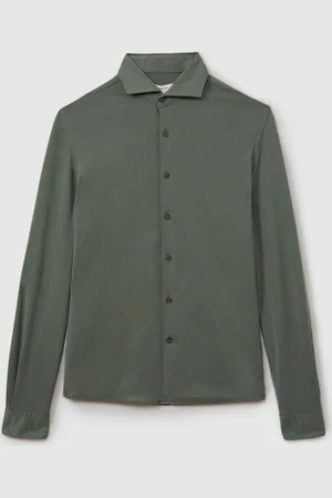 Reiss Bobby Modal Blend Cutaway Collar ShirtXS