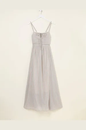 Fat Face FatFace Stripe 100% Cotton Midi Dress