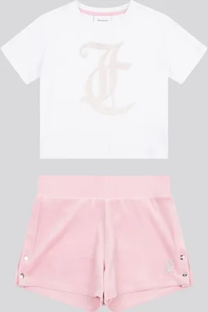 Juicy Couture Girls Boxy T-Shirt & Velour Shorts Set134140cm