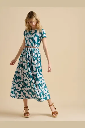 Brakeburn Woodland Leaves Maxi Jersey Dress44
