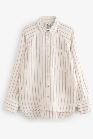 Next 100% Hør Button Down Afslappet Langærmet Skjorter50