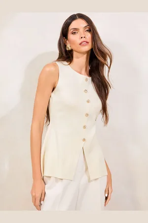 Lipsy London Crochet Summer V-Neck Scalloped Edge Bow Knitted Topsmall