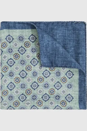 Reiss Giotte Silk Medallion-Print Pocket Squareonesize
