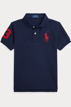 Ralph Lauren Boys Big Pony Varsity 100% Cotton Polo Shirt10 år (140cm)