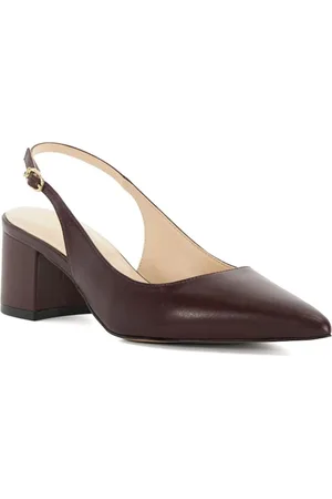 Dune Compelled Point Block hæle Slingback Sko