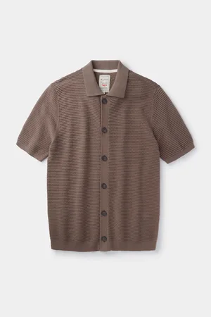 Aubin Brown Keats Knapper 100% Bomuld Poloskjorter2X-Large