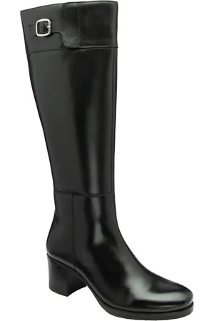 Ravel Leather Heeled Knee-High Boots