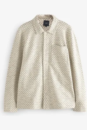 Next Two Tone Textured Button Through ShacketS