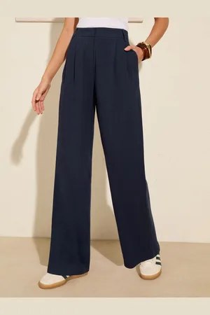 Friends Like These Wide Leg Tailored Trousers With Linen40