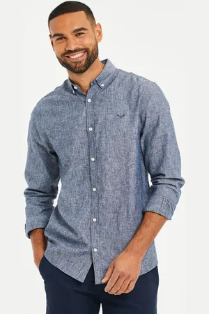 Threadbare Hør Blend Langærmet SkjorterMiddel