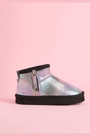 Lipsy London Flatform Mule Side Lynlås Kunstpels Ruskind Foret Ultra Soft støvletter