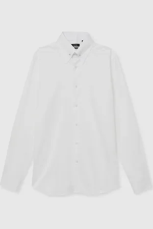 Reiss Caldwell Regular-Fit Bomuld Pin-Collar SkjorterMiddel