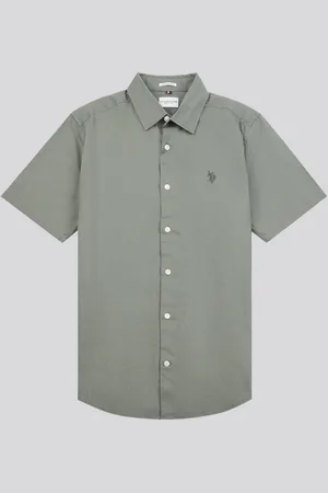 U.S. Polo Assn. U. S. Polo Assn. Mens Linen Blend Short Sleeve Shirt2X-Large
