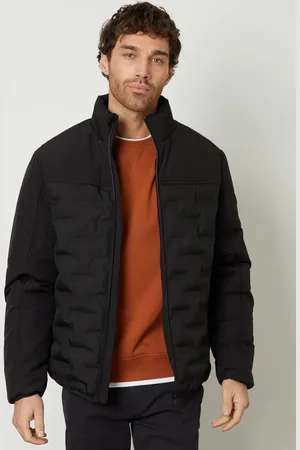 Threadbare Quilted Panel Funnel Neck Jacketlarge