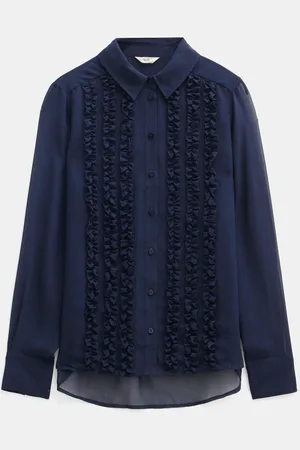 Hush Puppies Long Sleeve Ruffle Sheer Shirt38