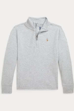 Ralph Lauren Drenge Grå 100% Bomuld Kvart Zip Sweatshirt4 år (104cm)