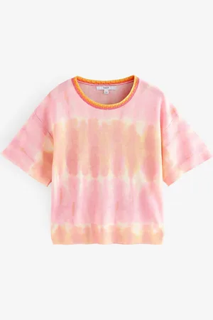Next Kortærmet Rund hals T-shirt Med HørMiddel høj