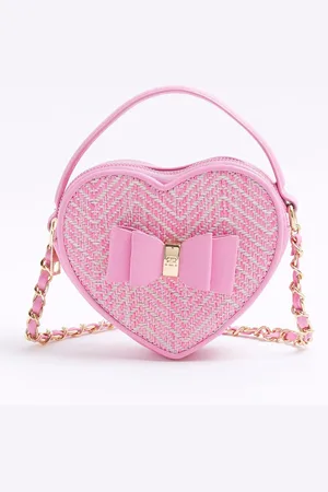 River Island Girls Faux Leather Heart Cross-Body Bagen