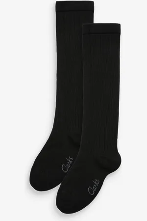 Clarks Boys Knee High Socks 2 PackUK 12.5 - 3.5