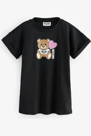 Moschino Logo T-Shirt Dress With Love Heart Graphic Print110116cm